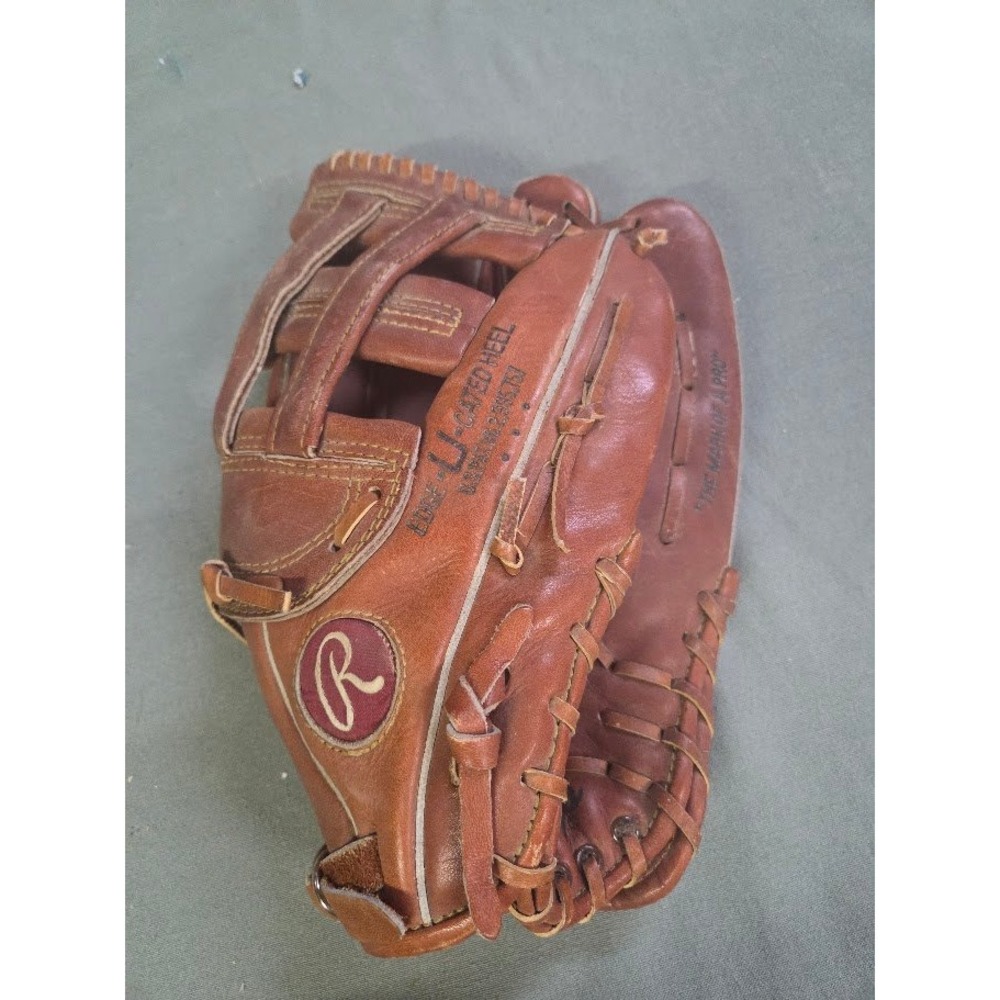 Rawlings Fastback Model Baseball Glove Edge-U-Cated Heel Holdster Brown Leather